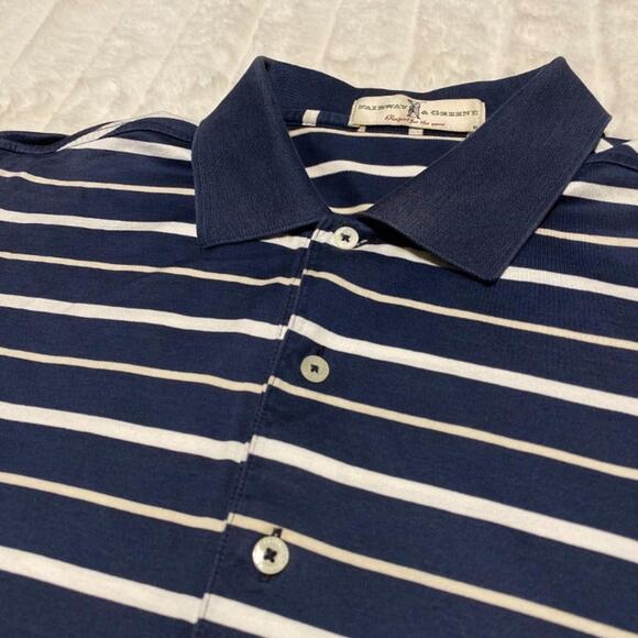 SALE  Fairway & Greene Navy Blue Golf Short Sleeve Polo Men's Size Large - Picture 9 of 11